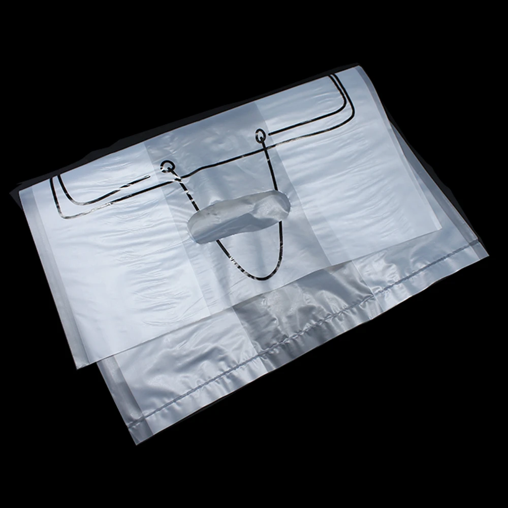 50Pcs 23x30x15cm Matte Clear Package Bags With Handles Portable Handle Bags Pouches Drinking Milk Storage Bags for Shop Supplies