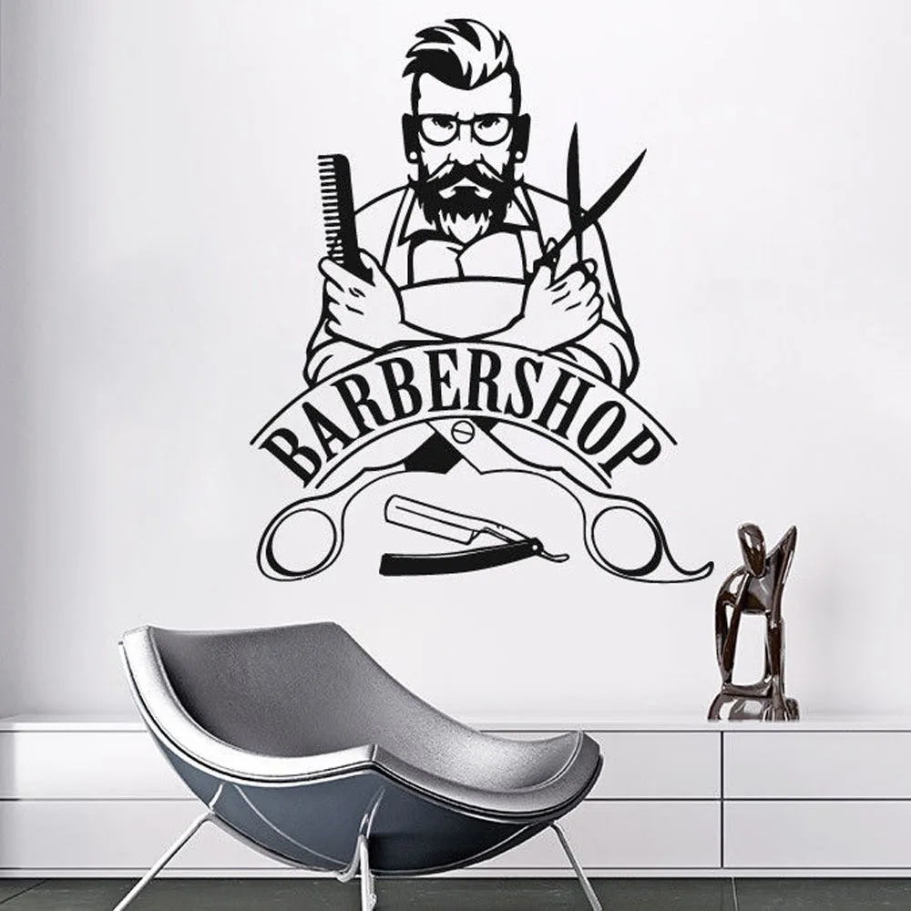 Wall Sticker Barber…