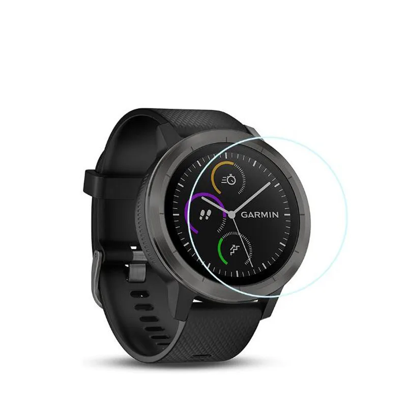 Película protetora de vidro temperado ultra transparente, película de proteção para garmin vivoactive 3 smart watch vivoactive3 com capa de proteção de tela display
