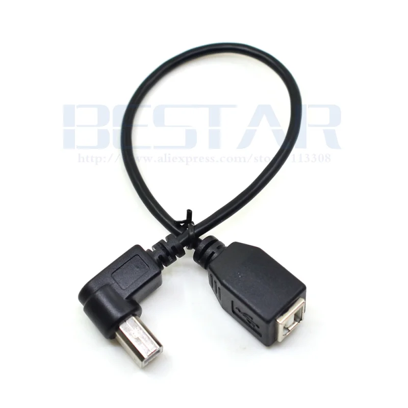 USB 2.0 Cable Type B-Nam extension cord Nam cho nữ BM Tốc Độ cao Máy In/Scanner Cáp 90 270 Trái Phải Up Down góc