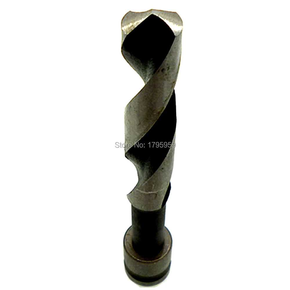 Punta da trapano per la lavorazione del legno Punte elicoidali HSS con codolo ridotto da 18 mm con adattatore convertitore quadrato da 1/2" per perforazione di legno e plastica