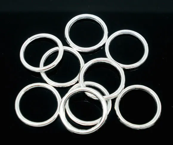 Free Shipping 1000pcs Silver Plated Soldered Closed Jump Rings 10x1mm Jewelry Findings