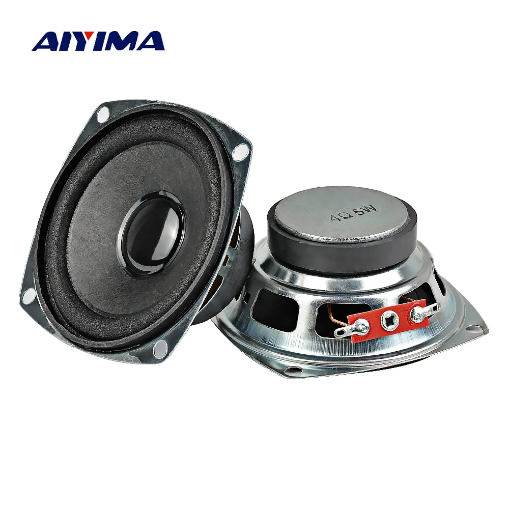 AIYIMA 2Pcs 3 Inch Audio Full Range Speaker 4 Ohm 5W Loudspeaker DIY Portable Bluettoth Multimedia Speaker Home Theater