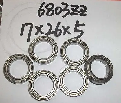 10pcs Thin 6803-2Z Bearings Ball Bearing 6803Z 17 X 26 X 5mm 6803ZZ ABEC1 ZZ