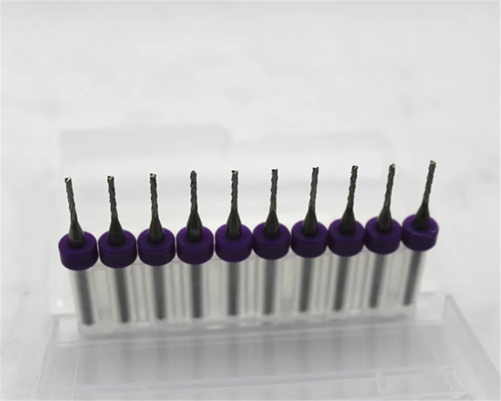 1.2mm 1.3mm 1.4mm 1.5mm 1.6mm 1.8mm 2.0mm 2.4mm 2.5mm 3.0mm Carbide End Mill Punte Dell'incisione di CNC PCB Macchine Da Taglio