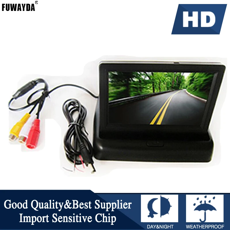 

FUWAYDA 4.3" 4.3 inch TFT LCD display monitor car DVD players LCD monitor Color Car Rearview Monitor for Car Reverse camera