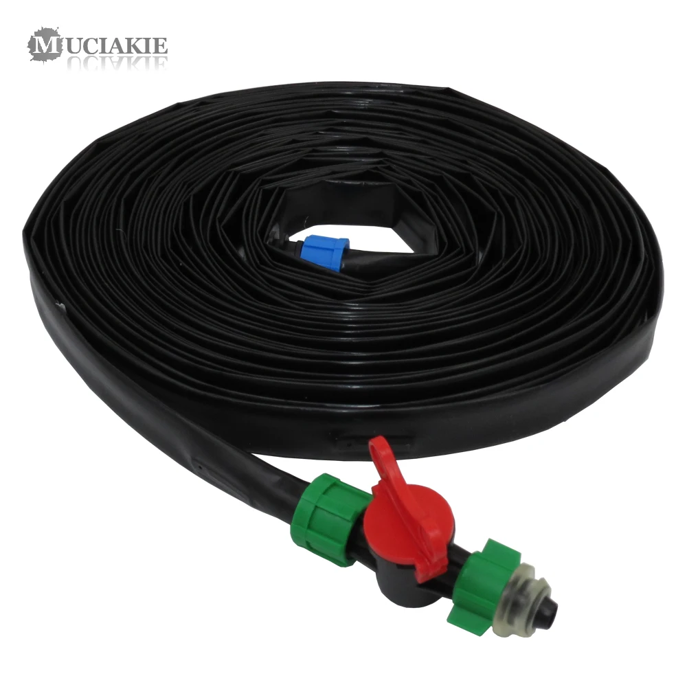 MUCIAKIE 16MM 0.2mm Thickness 300mm Space Drip Irrigation Tape Belt Watering System Flat Streamline Hose for Garden Greenhouse