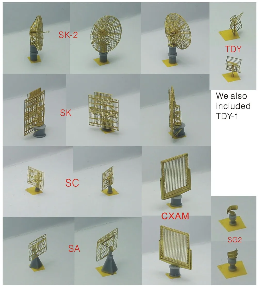 1/350 WWII USN Shipborne Radar Set (no Bases-Resin)