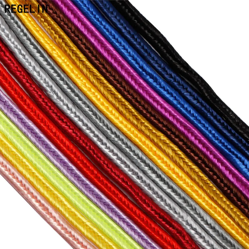 REGELIN Chinese Soutach Cord Nylon Rope Snake Belly Cords about 30 meters 3mm for DIY Chinese Knot Findings Jewelry Accessories