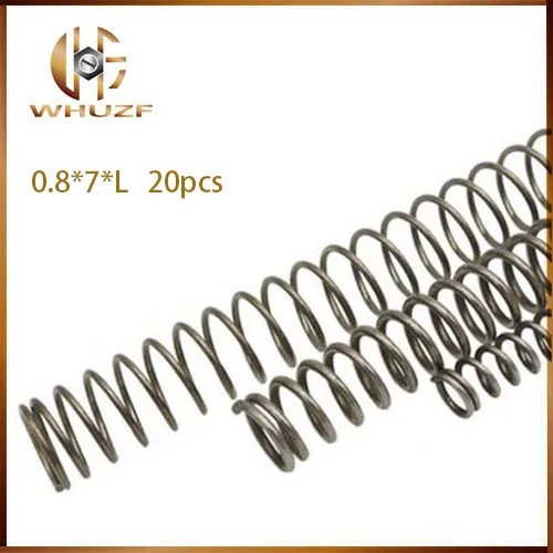 0.8mm*7 Wire OD=8mm Length=10mm--65mm stainless steel Small spot spring micro spring compression spring pressure spring