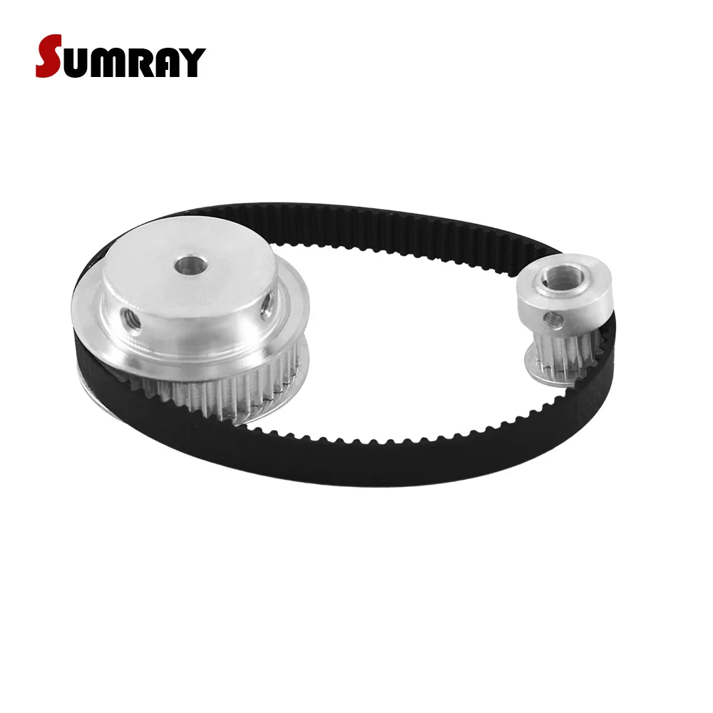 HTD3M 15T 45T Transmission Pulley Belt Kit Reduction 1:3 11mm Width Gear Pulley Set 3M 291 Timing Belt for CNC Machine