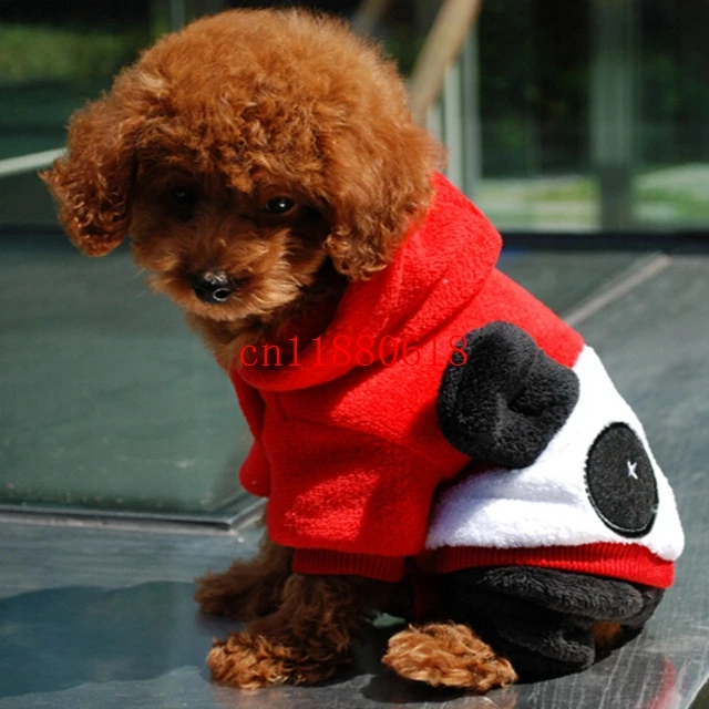 100pcs/lot FEDEX Free Shipping Panda Style Pet Dog Clothes clothes puppy suit pet wear XS/S/M/L/XL Size