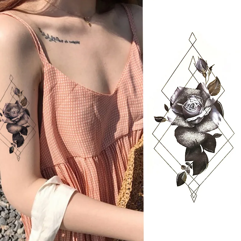 Wasserdichte temporäre Tattoo Aufkleber Body Art Arm gefälschte Flash Tattoos für Frauen