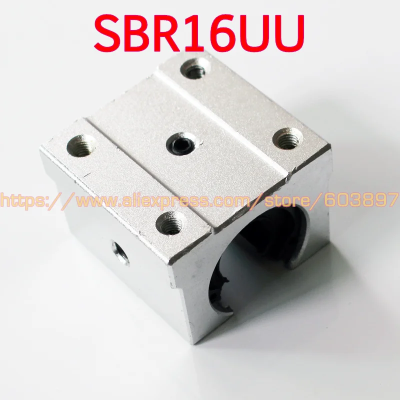 16mm shaft 1pc SBR16UU linear ball bearing slide unit bushing block with LM16UUOP for linear CNC