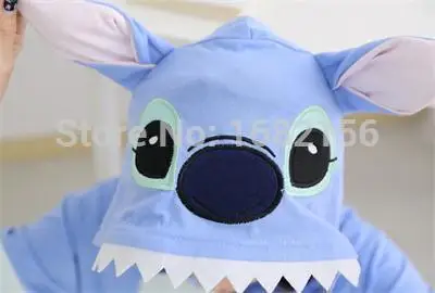 New Cotton Anime Cosplay Animal Costume Short Sleeve Stitch Cartoon Animal Pajamas Onesie Sleepwear For Adult