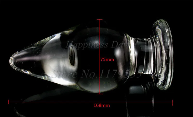 80mm Large Size Pyrex Glass Anal Butt Plug Huge Crystal Dildo Big Bead Penis Adult Female Masturbation Sex Toy for Women Men Gay