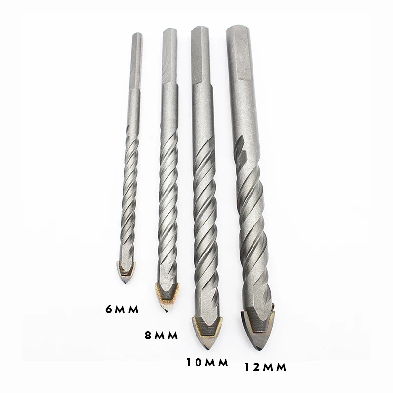 Tungsten Carbide Bit Twist Drill 6mm 8mm 10mm 12mm Drill Bits for Tile Ceramic ement wall Tiling Masonry Drilling