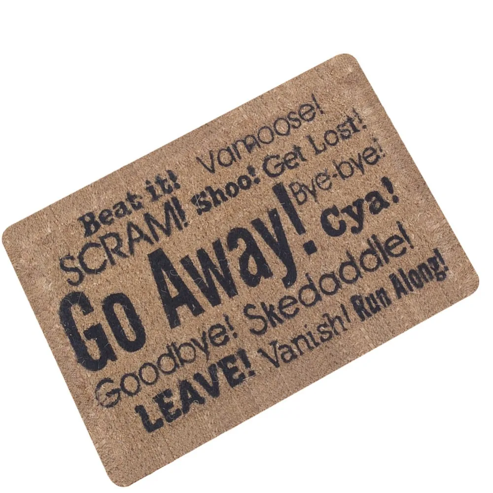 Go away Mat Rubber Door Mat Bedroom Floor Mat Indoor Anti-Slip Welcome Entrance Door Mat Bathroom Kitchen Carpets