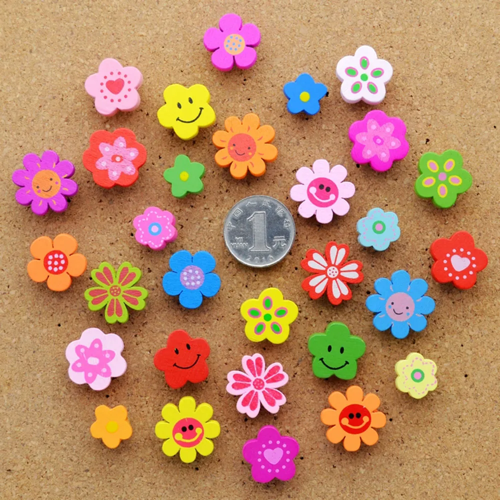 

Decorative Push Pins, Assorted Color Floret Creative Thumbtacks for Home/Office Whiteboard, Corkboard, Photo Wall Holding Pape