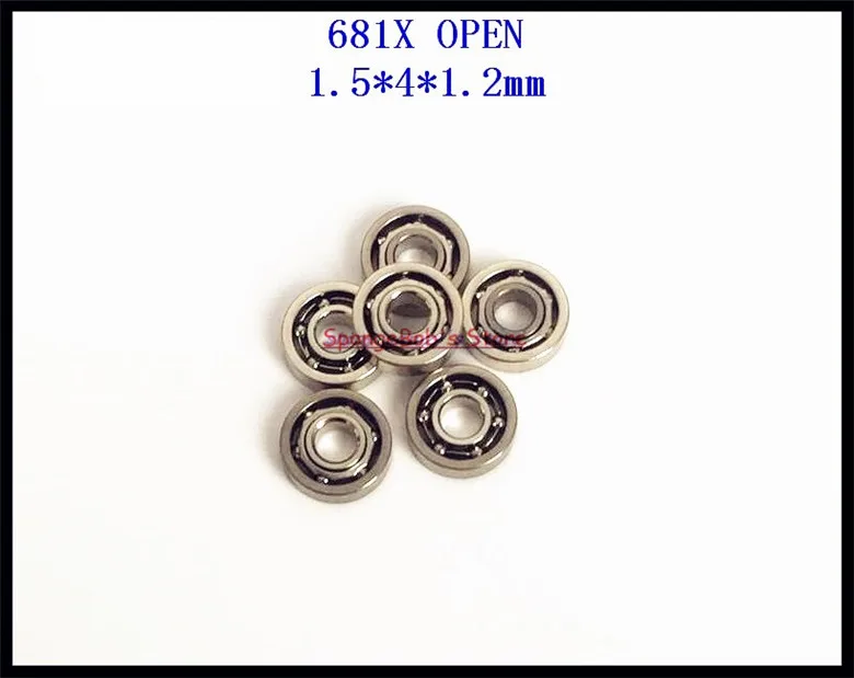 30pcs/Lot 681X OPEN 1.5x4x1.2mm Deep Groove Ball Bearing Mini Ball Bearing Miniature Bearing