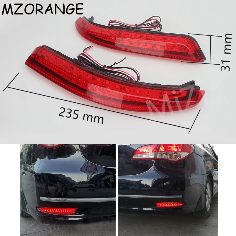 Rear Bumper Reflector Brake Light For Nissan Almera Bluebird Sylphy 2009 2010 2011 Backup Stop Tail Warning Lamp car accessories