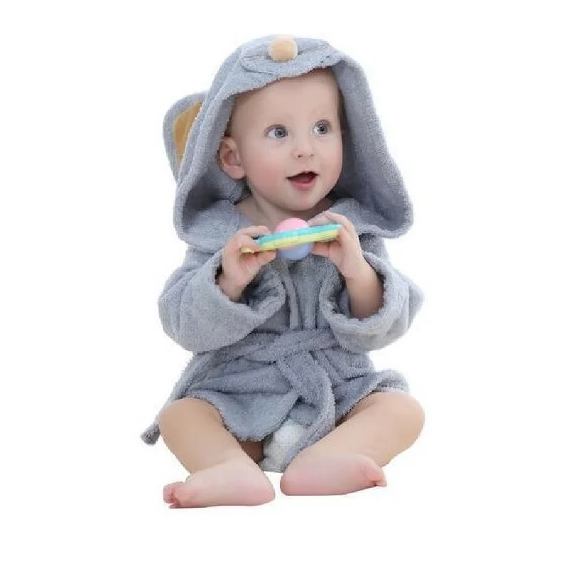 Nette Maus Kinder Bademantel Neugeborenen Decken Baby Junge Bad Handtücher Mit Kapuze Mädchen Mantel Terry Kleidung Set Fotografie Requisiten 0-6 jahr – Detail 17