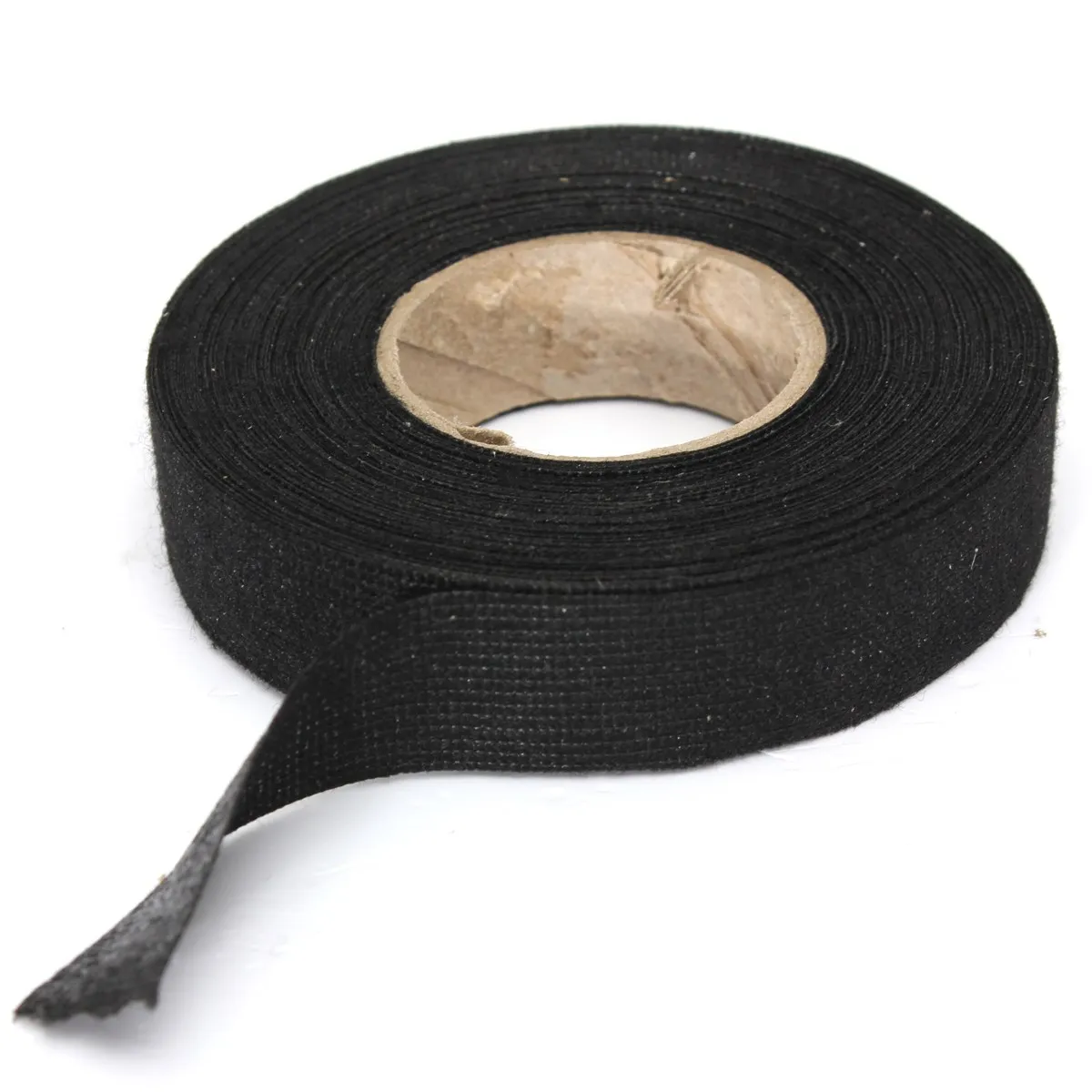 15M 19mm Hot Adhesive Cloth Fabric Tape Cable Looms Wiring Harness For Car Auto Strong Adhesive Force