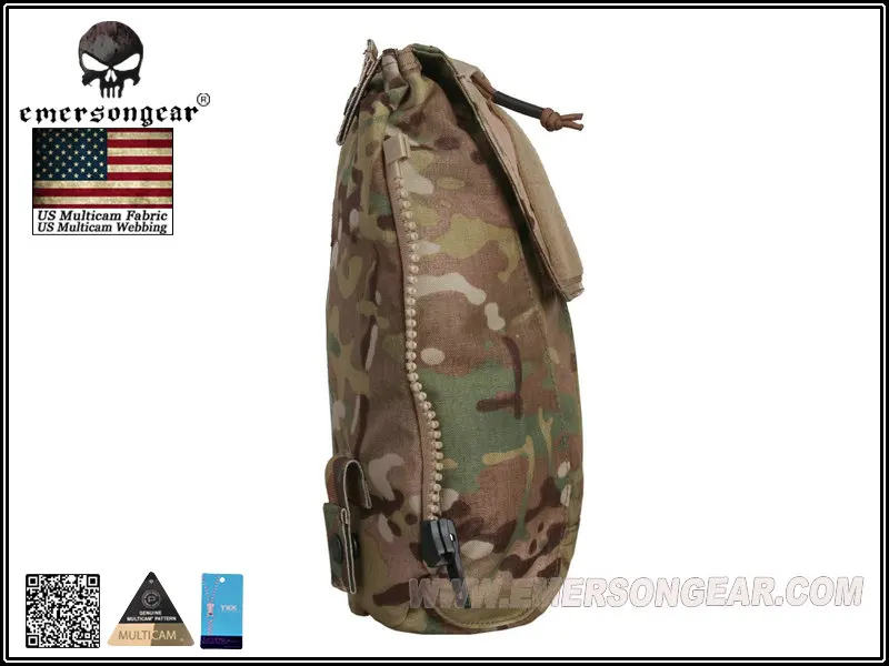 Emersongear Pouch Zip-ON Panel FOR AVS JPC2.0 CPC Tactical Vest Pouch Package MC Black EM8348