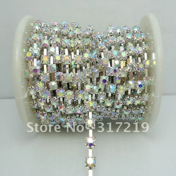 

SS20 20Yard Per Roll Crystal AB Rhinestone Cup Chain Crystal Color