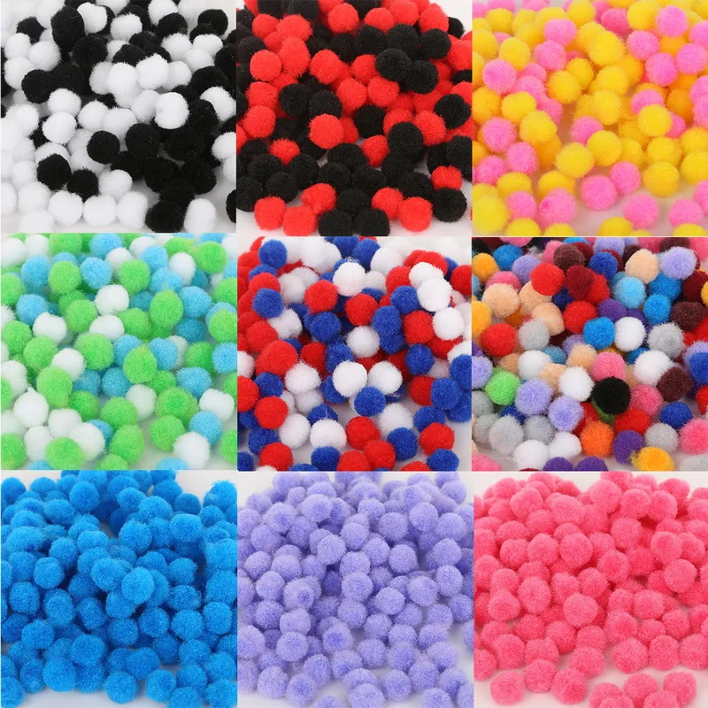 900 pcs 10mm Multi option Pompoms Soft Pom Poms balls DIY Wedding Decoration On Cloth Sewing