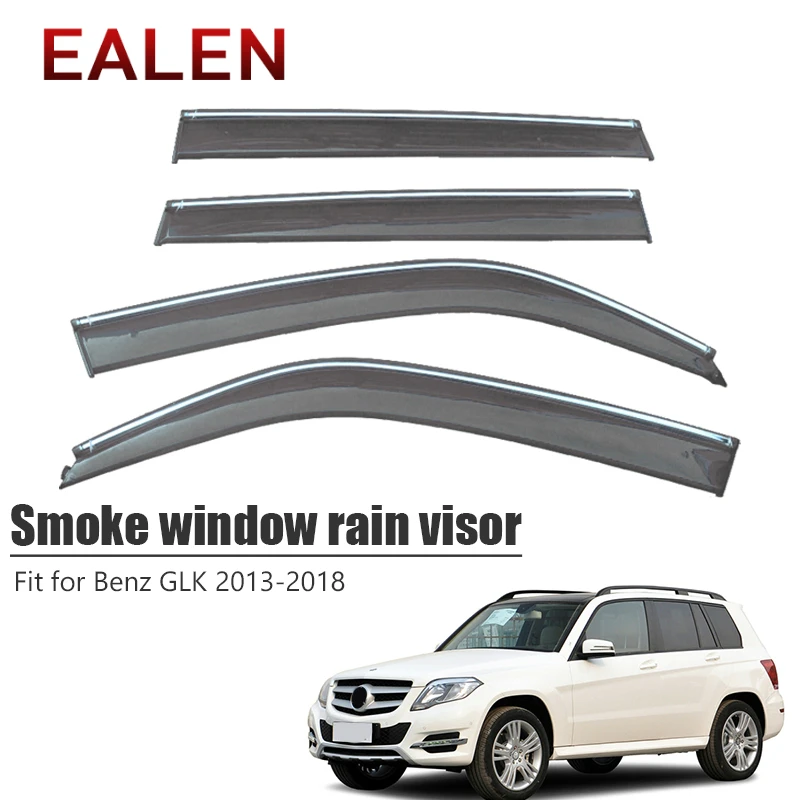 

EALEN For Mercedes GLK 300 200 260 2013-2018 ABS Vent Sun Deflectors Guard Car Accessories 4Pcs/1Set Smoke Window Rain Visor