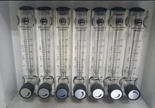 Plexiglass panel type nitrogen flow meter, air flow meter, 10-150L/min