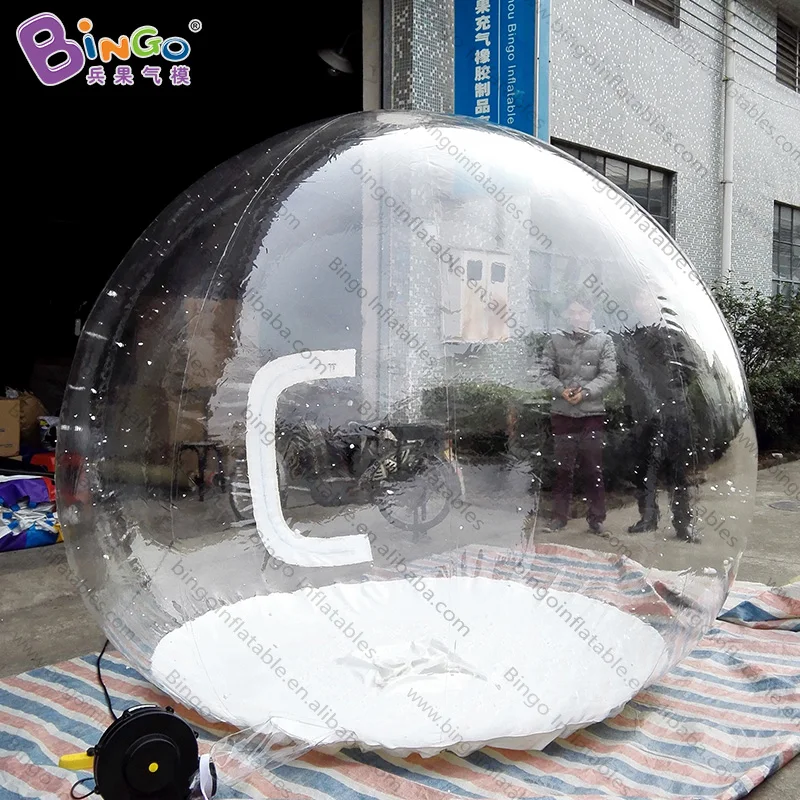 Personalized 2.2 meters high inflatable snow ball / 7.2 feet inflatable christmas snow ball / inflatable snow globe ball toys