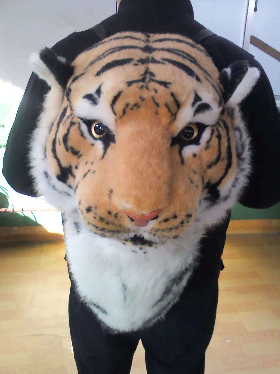 

simulation tiger head backpack stuffed steller's backpack tiger backpack gift