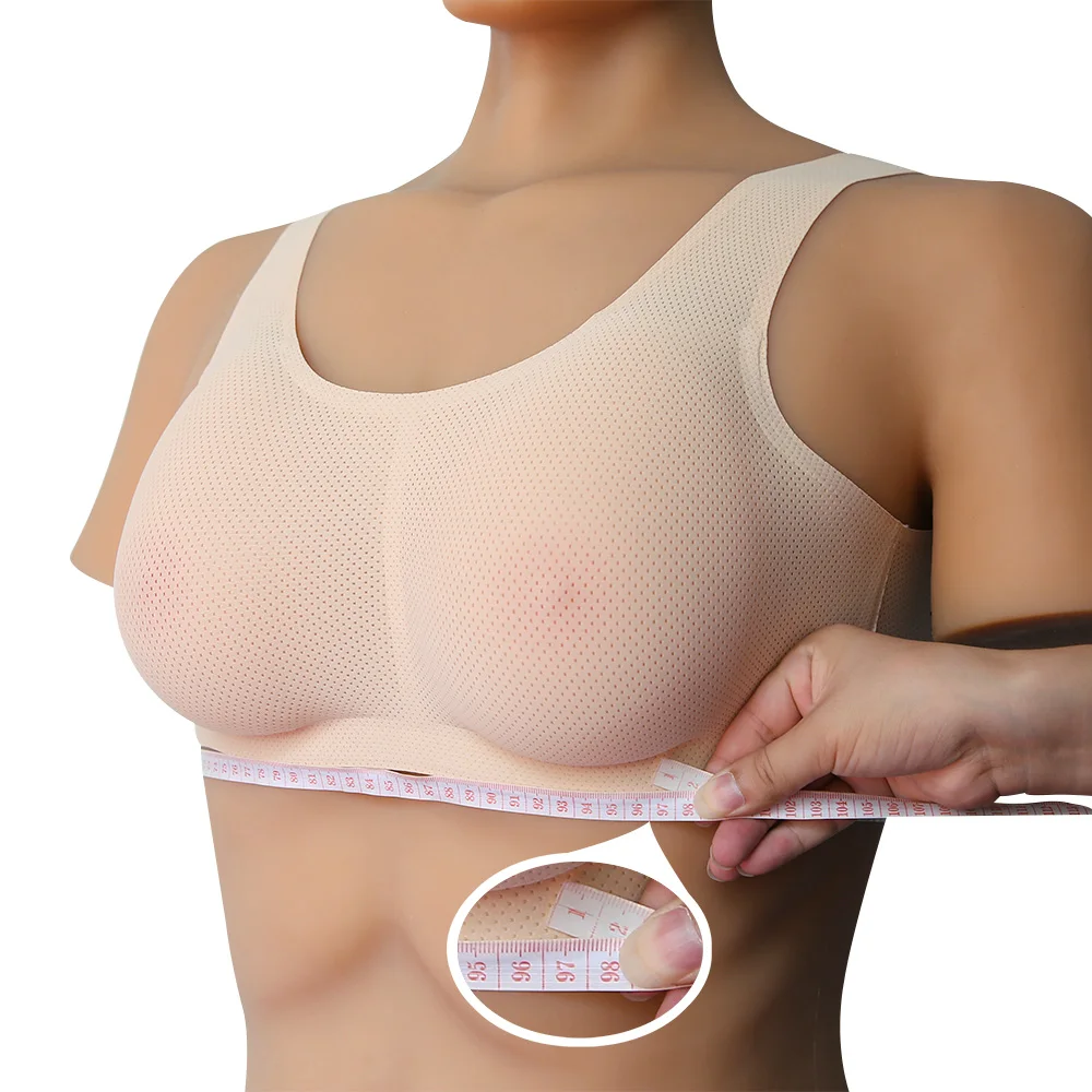 E cup 1400g silicone fake breast matching bra  NEW Artificial Silicone Breast Forms Bra Crossdresser Style Boobs Brassiere