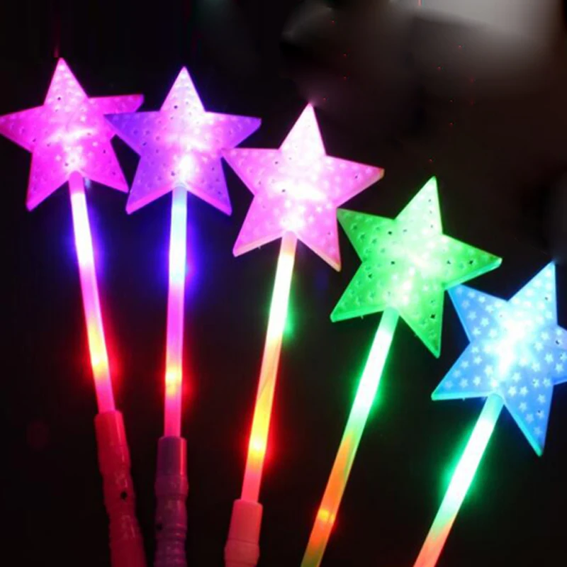 

Party Supplies LED Light Pentagram Stick Luminous Glow Stick Durable Colorful Celebration Bar Tool Event Night Glowing Sticks