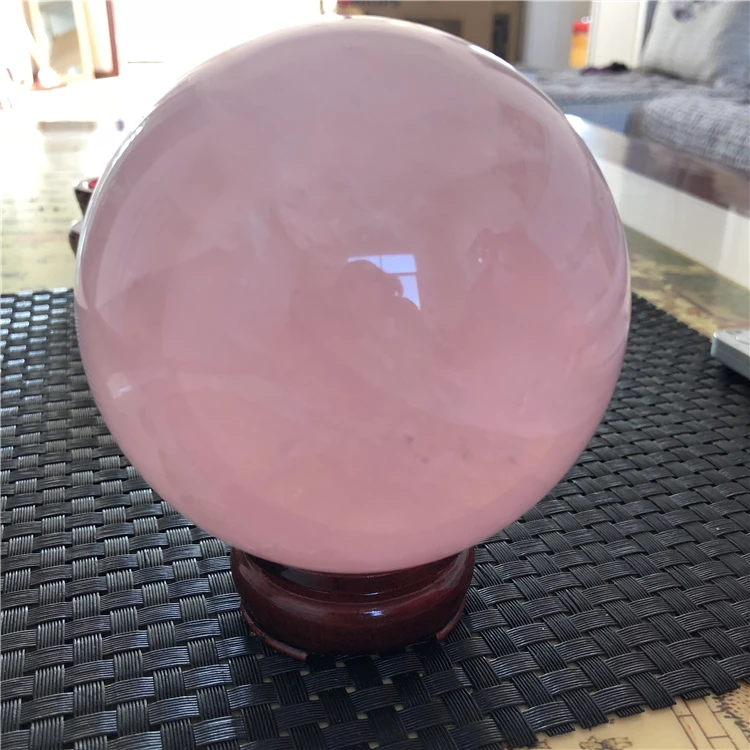 

About 10CM Large Pink Rose Quartz Sphere Healing pink crystal ball reiki meditation crystals and stones