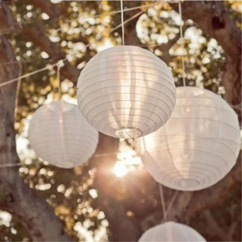 8 - 16 Inch White Chinese Paper Lantern Wedding Children's Birthday Party Baby Shower Hanging Decoration 100 PCS Per Lot