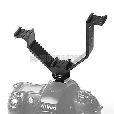 Soporte de montaje en V de Triple zapata para Flash de 16,4 cm para luces LED de vídeo can & n nik & n, monitores de micrófonos