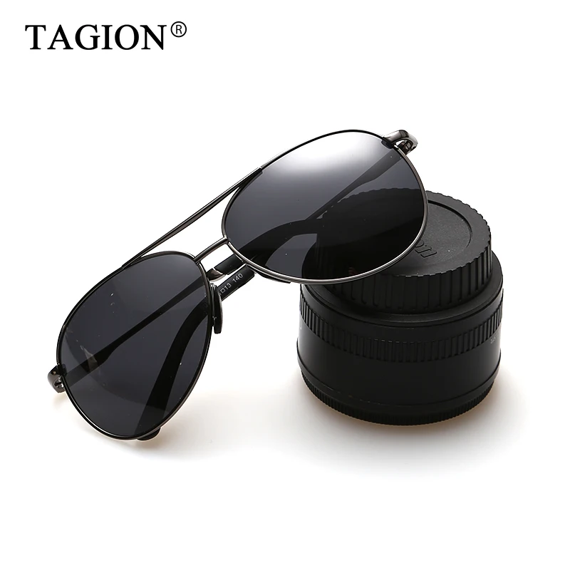 

TAGION 2022 Photochromic Lenses Man UV400 Polarized Sunglasses Driving Shades for Men and Women Pilot Glasses 6011