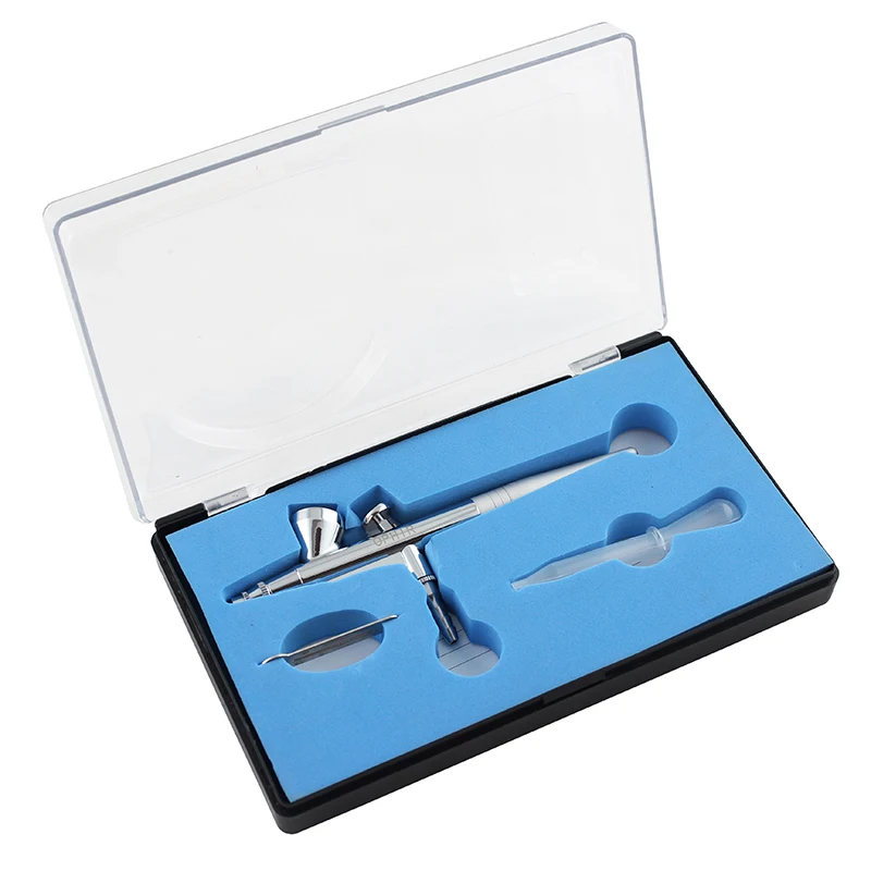 Ofir-kit de aerógrafo com mini compressor de ar, 0.3mm, ação única, conjunto de pincel de ar para tatuagem temporária, arte de unha, maquiagem, _ ac094 + 007