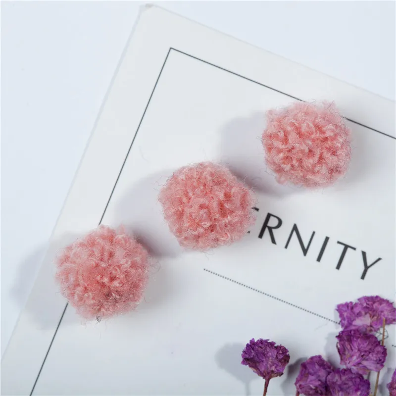 30pcs 15mm20mm  Multi Colors Teddy Curly Pompom Fur Craft DIY Soft Pom Poms Diy For Earrings Ornaments,Sewing Cloth Accessories