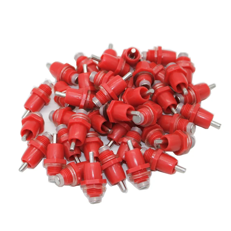 

500 pcs Chicken Nipple Drinker Thread Diameter 10mm Stainless Steel And ABS Material PVC Water Pipe Knob Fixed Poultry Drinking