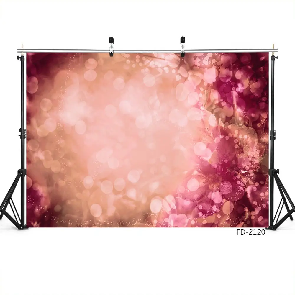 Flowers Paintings Sparkles Children Photography Backgrounds Custom Vinyl Photo Backdrops For Photo Studio Baby Shower Photobooth