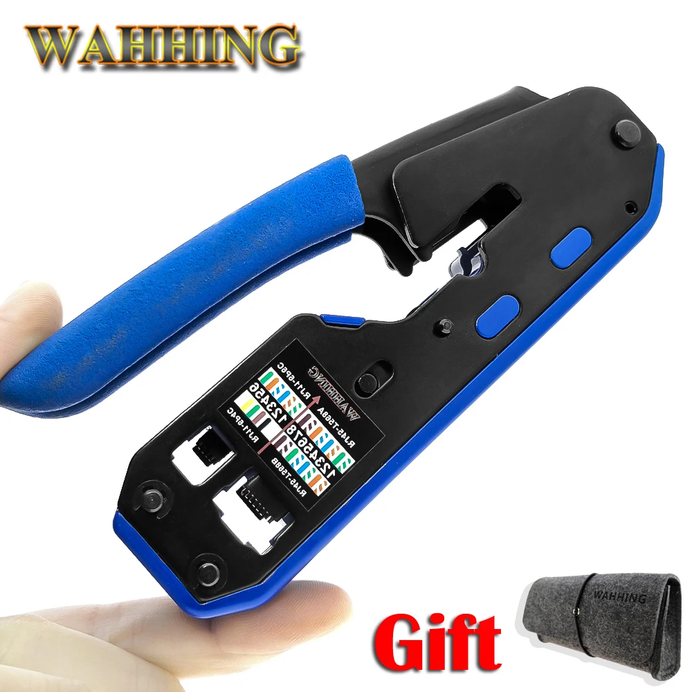 

RJ45 Tool Network Crimper Crimping Tools Stripper Cuting Ethernet Cable Fit RJ45 Cat6 Cat5e Cat5 STP Plugs RJ45 Connector Cables