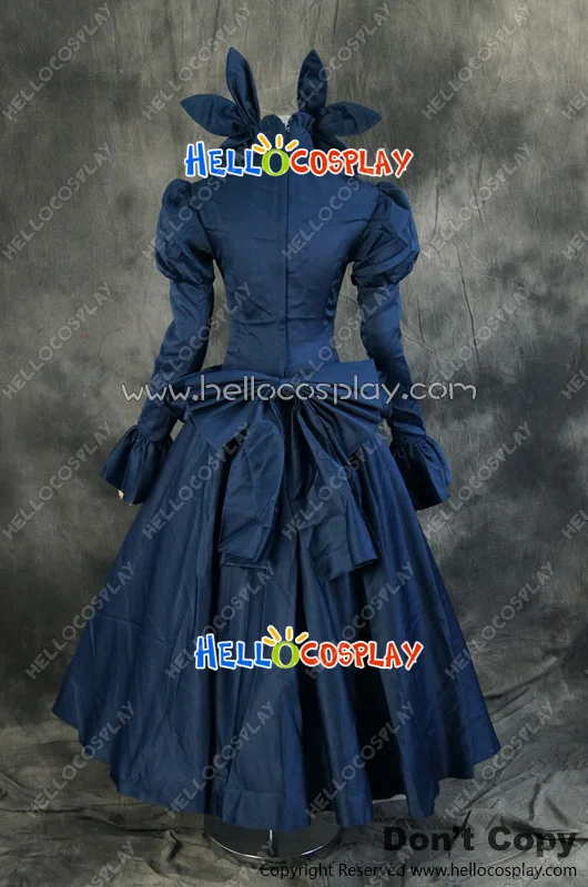 Dance In The Vampire Bund Cosplay Mina Tepes Blue Dress Costume H008 image 3