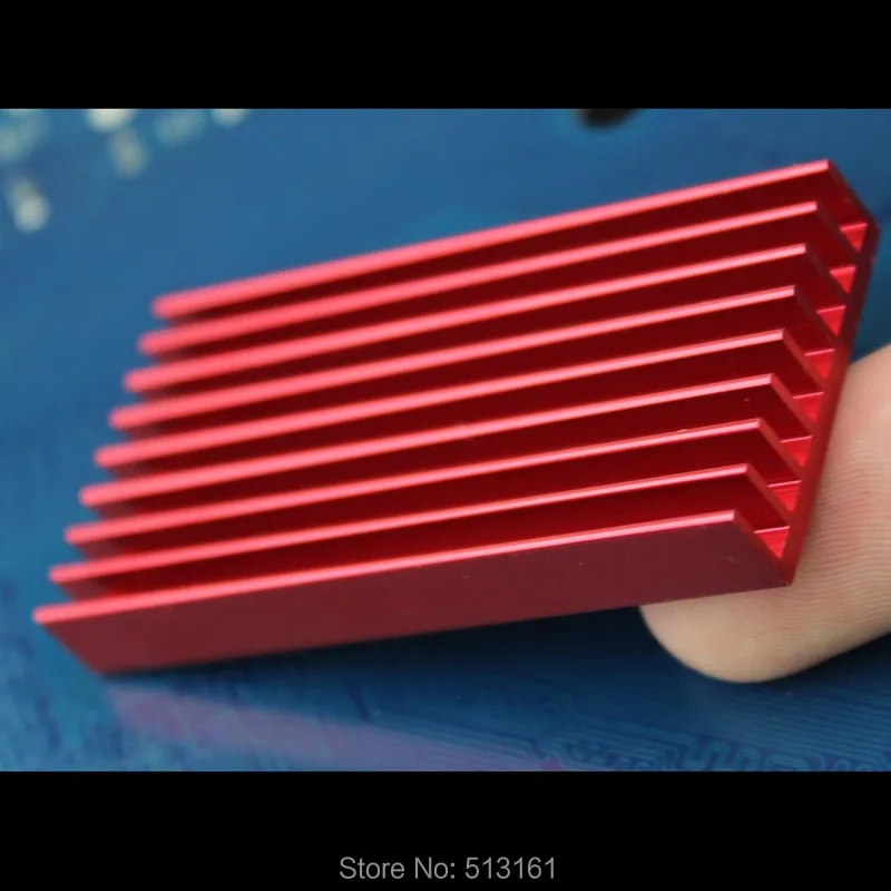 10 Pieces Gdstime 60x30x8mm Aluminum Heatsink Red Bitfury Radiator Cooler For USB
