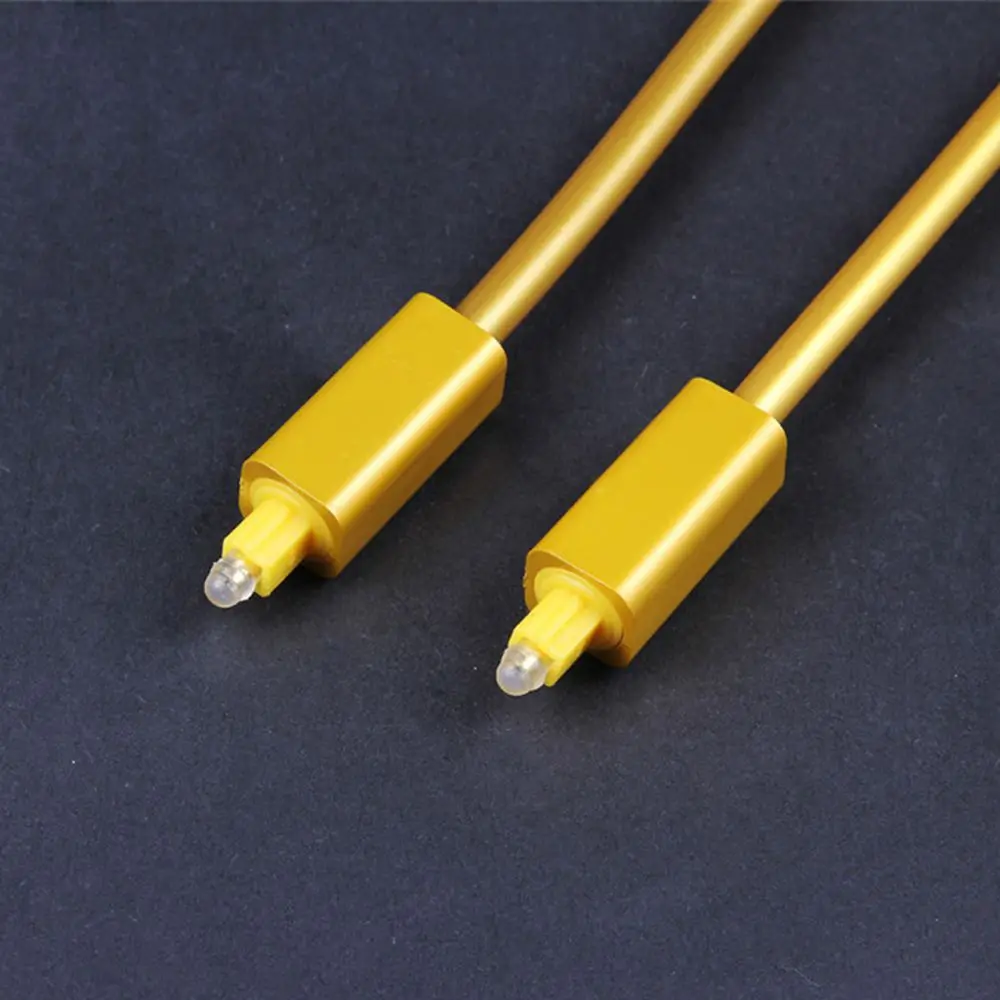 EMK Gold-Cable de fibra óptica para Audio Digital, Cable de conexión HD, 1m/2m/3m, 3,5mm, OD6.0