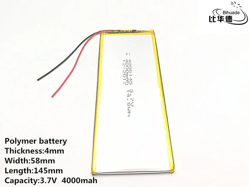 

5pcs 3.7V,4000mAH 4058145 (polymer lithium ion battery) Li-ion battery for tablet pc 7 inch 8 inch TOY,POWER BANK,GPS,mp3,mp4