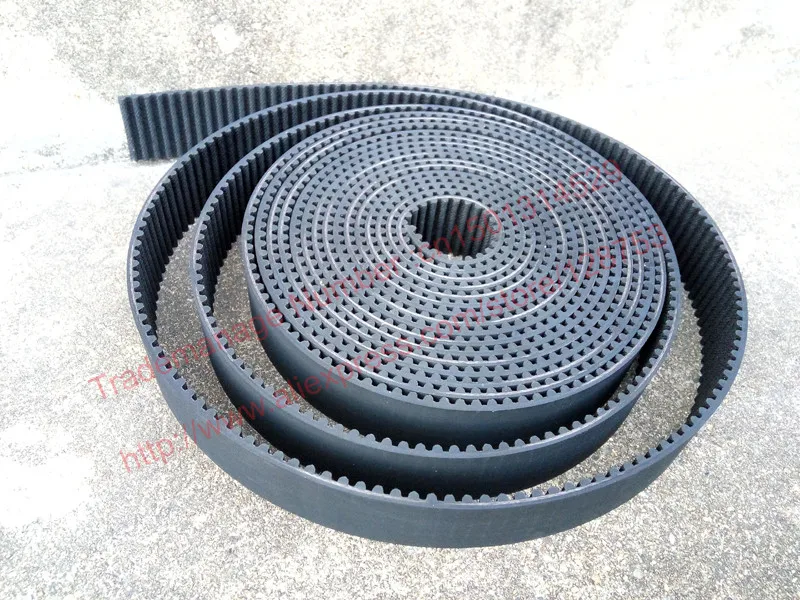 5 meters HTD 5M timing belt width 15mm Arc tooth pitch 5mm Synchronous rubber open ended pulley CNC 3D Engraving Machine HTD5M